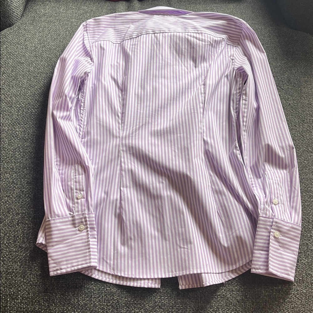 Banana Republic Lavender Striped Dress Shirt - Picture 4 of 4